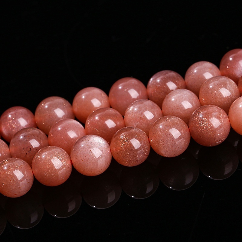 Natural orange moonlight scattered beads jewelry accessories diy round beads