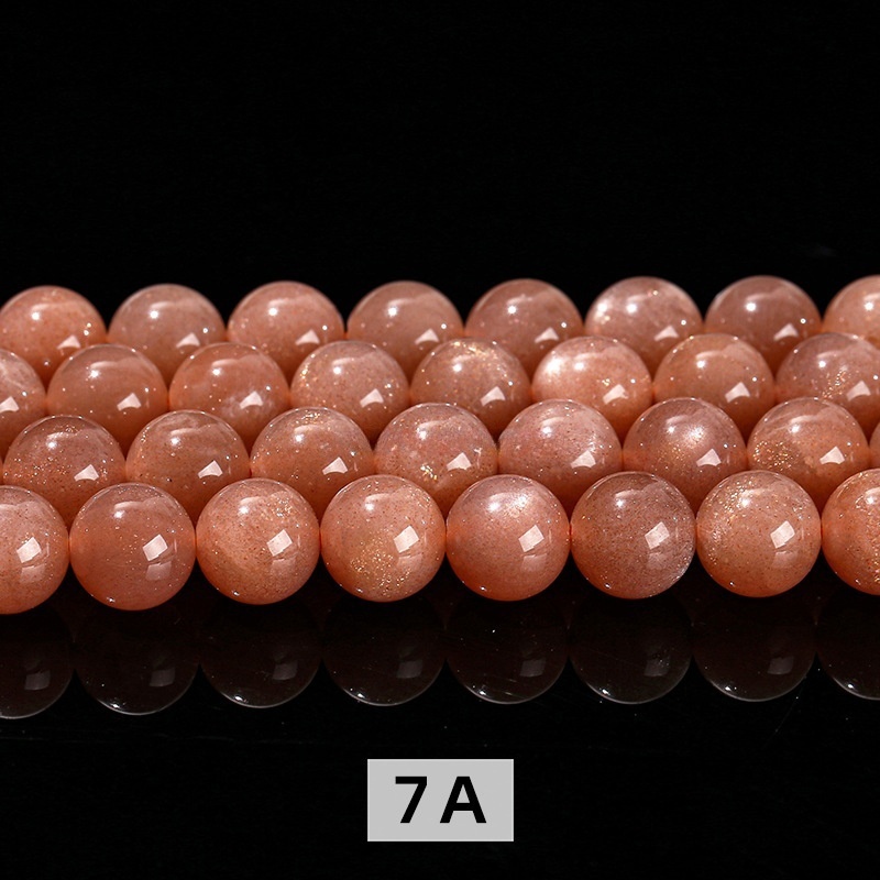 Natural orange moonlight scattered beads jewelry accessories diy round beads