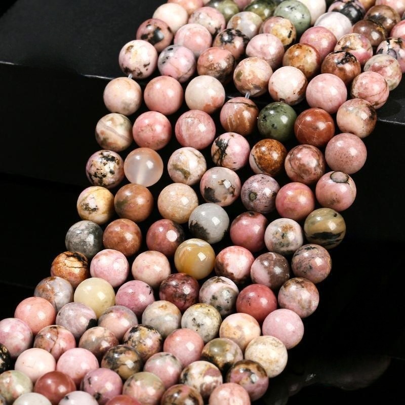 Natural 3A rose stone loose beads diy jewelry accessories red rose round beads