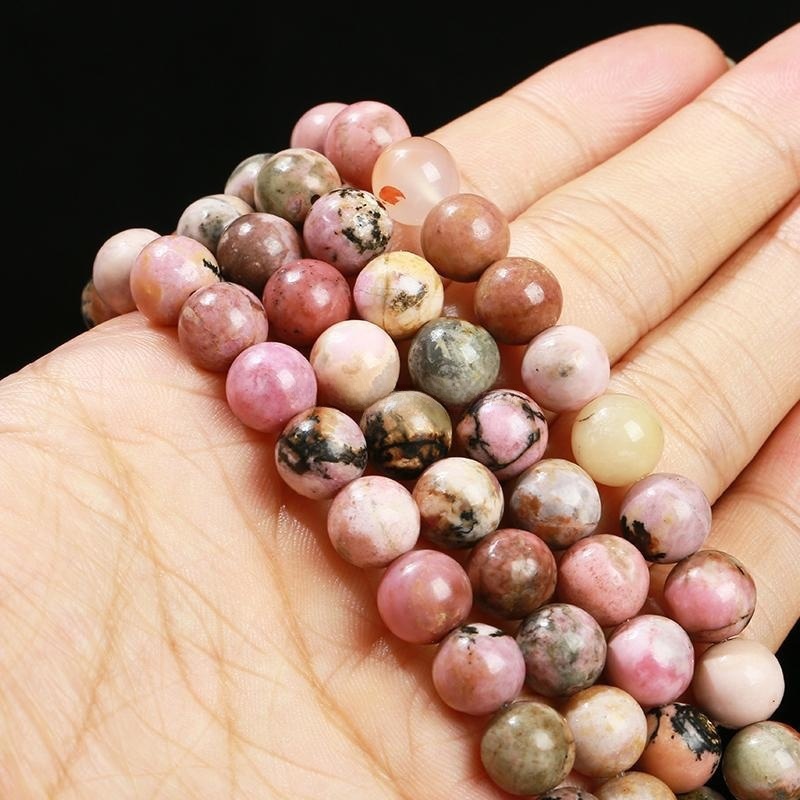 Natural 3A rose stone loose beads diy jewelry accessories red rose round beads