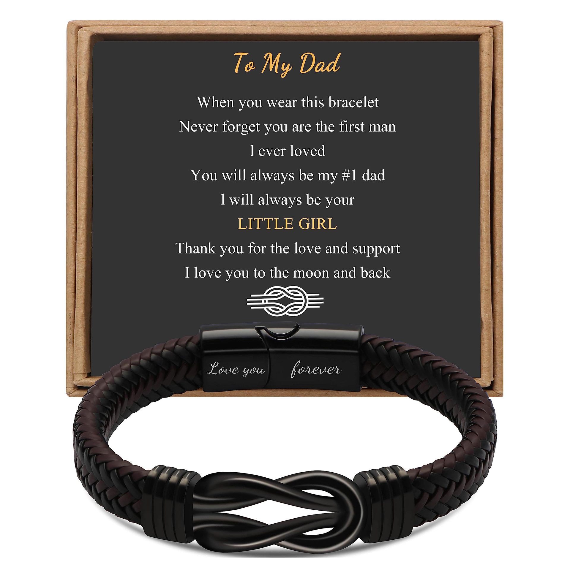 Stainless Steel Leather Bracelet Magnetic Black Stainless Steel Men's Bracelet