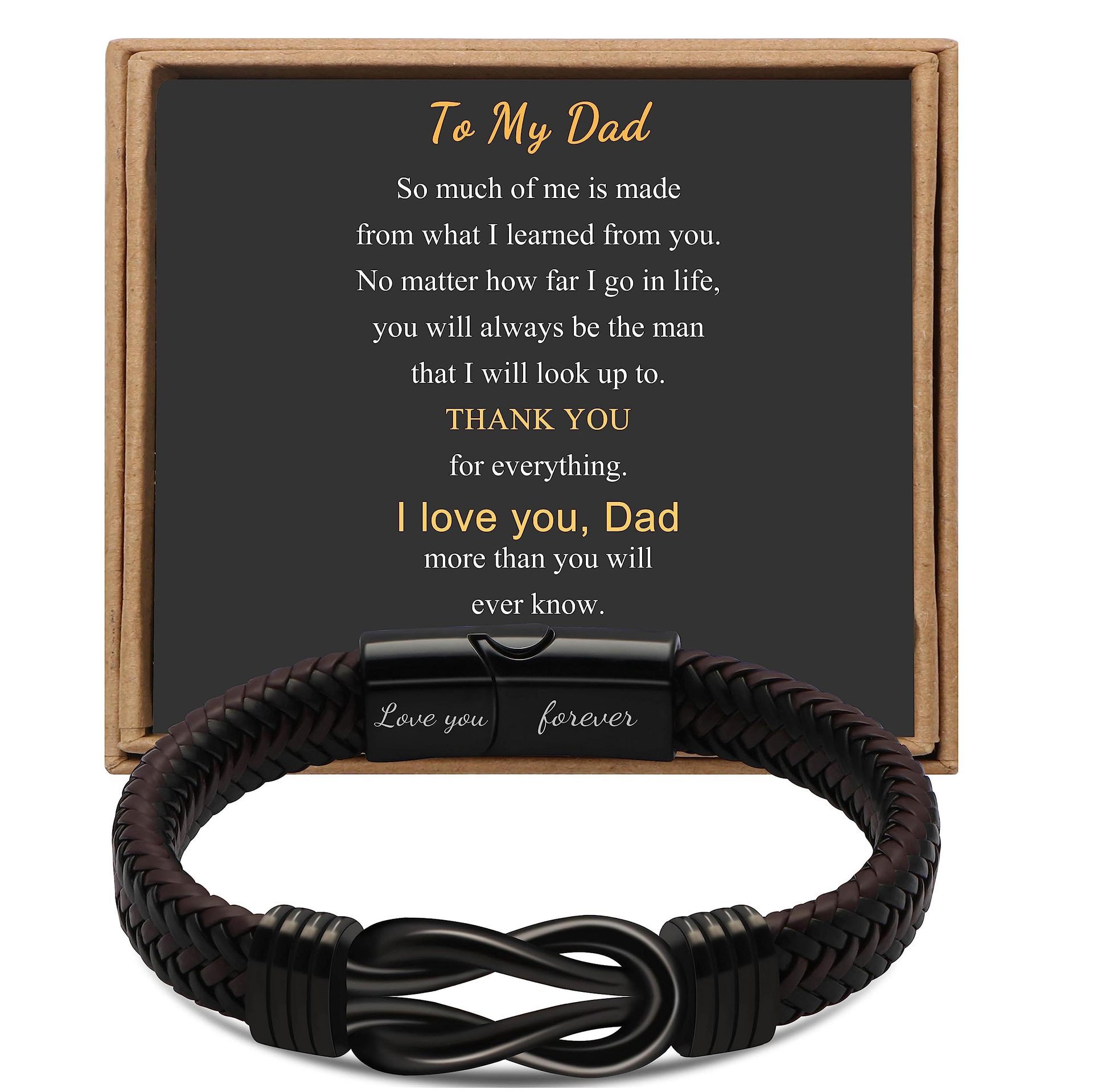 Stainless Steel Leather Bracelet Magnetic Black Stainless Steel Men's Bracelet