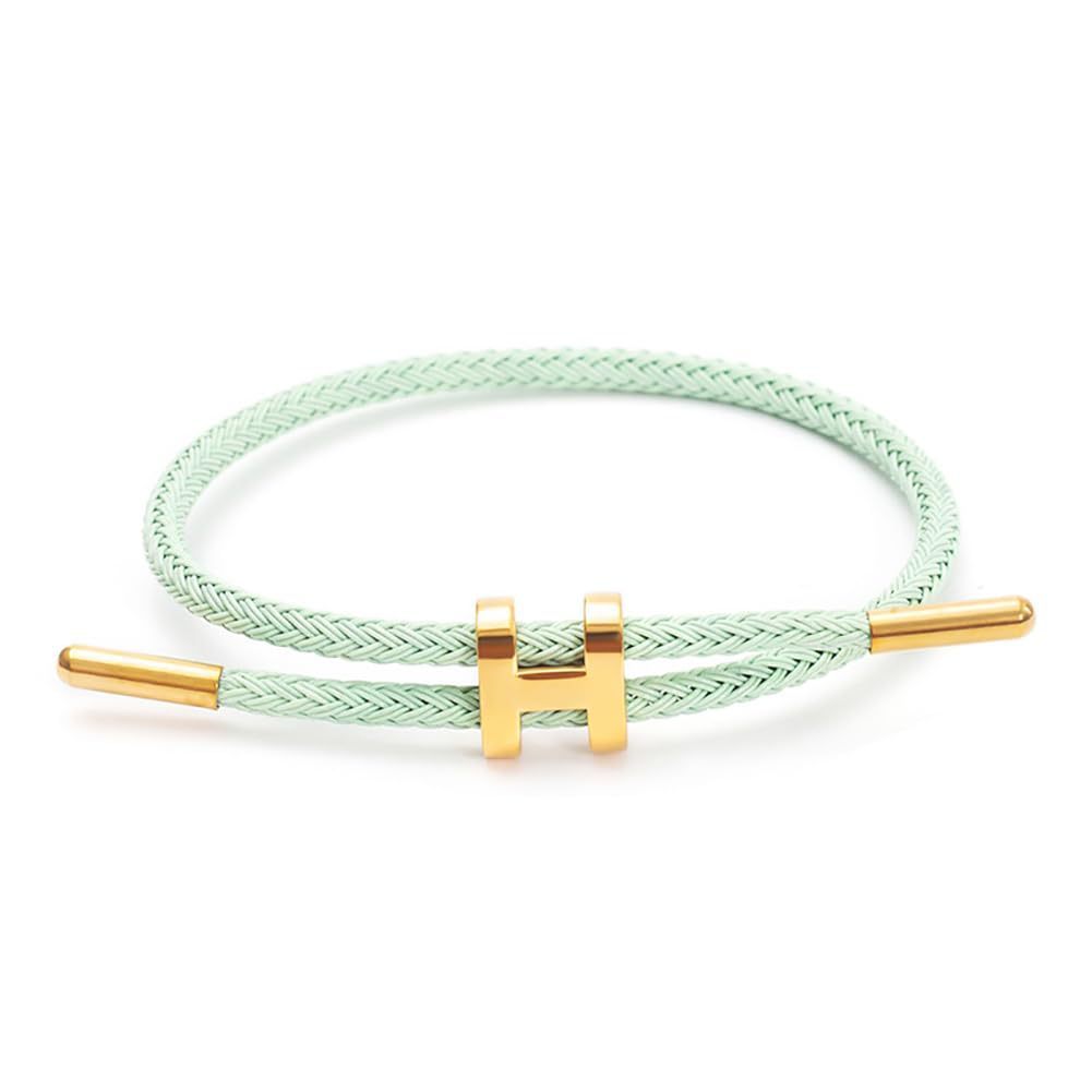 Women's wire rope bracelet adjustable waterproof bracelet stainless steel gold I-shaped buckle bracelet