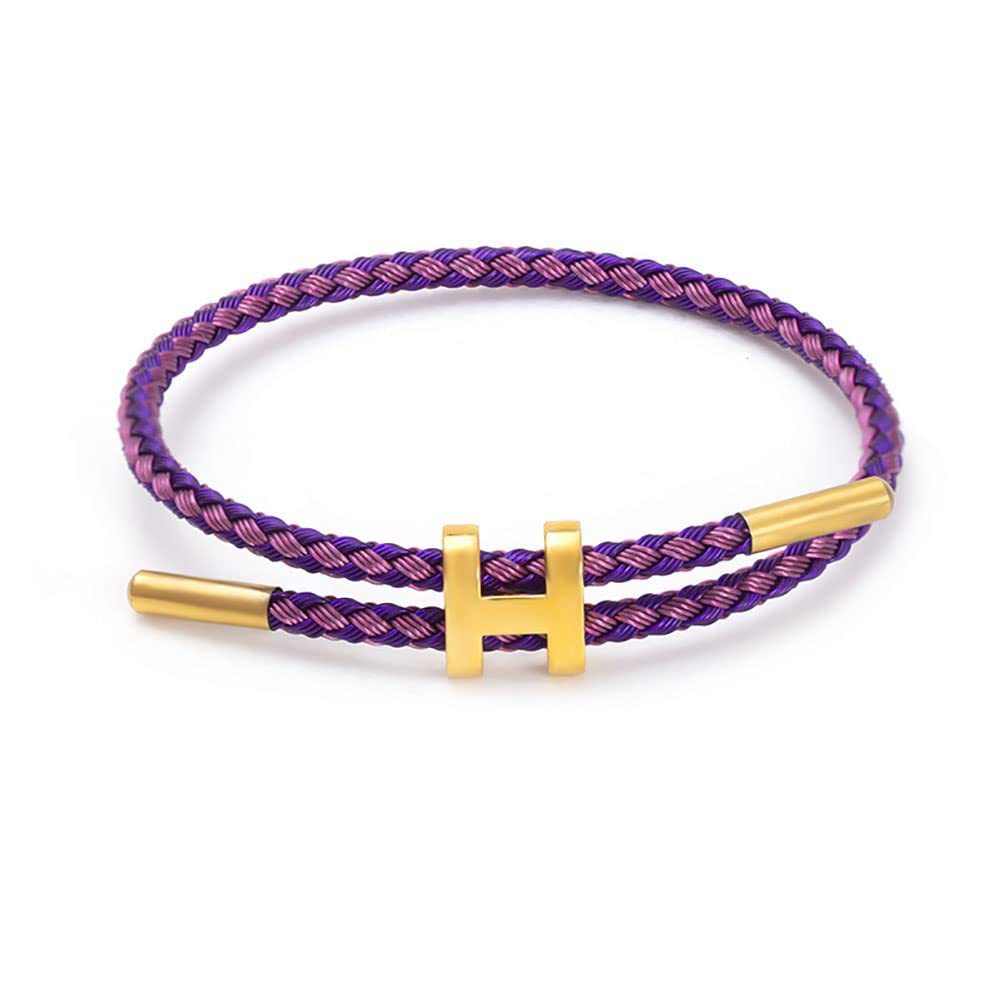 Women's wire rope bracelet adjustable waterproof bracelet stainless steel gold I-shaped buckle bracelet