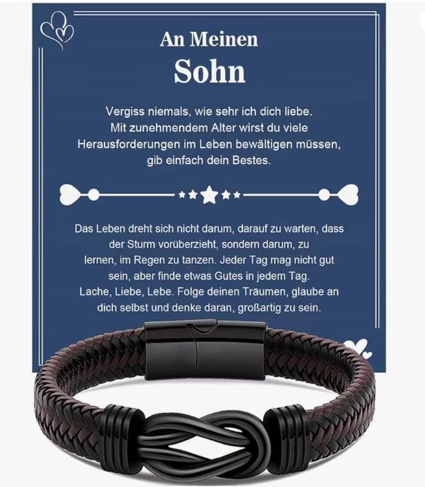 Stainless Steel Leather Bracelet Magnetic Black Stainless Steel Men's Bracelet