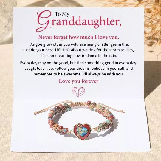 Love pendant bracelet double layer braided friendship bracelet 4mm red and blue emperor stone love bracelet