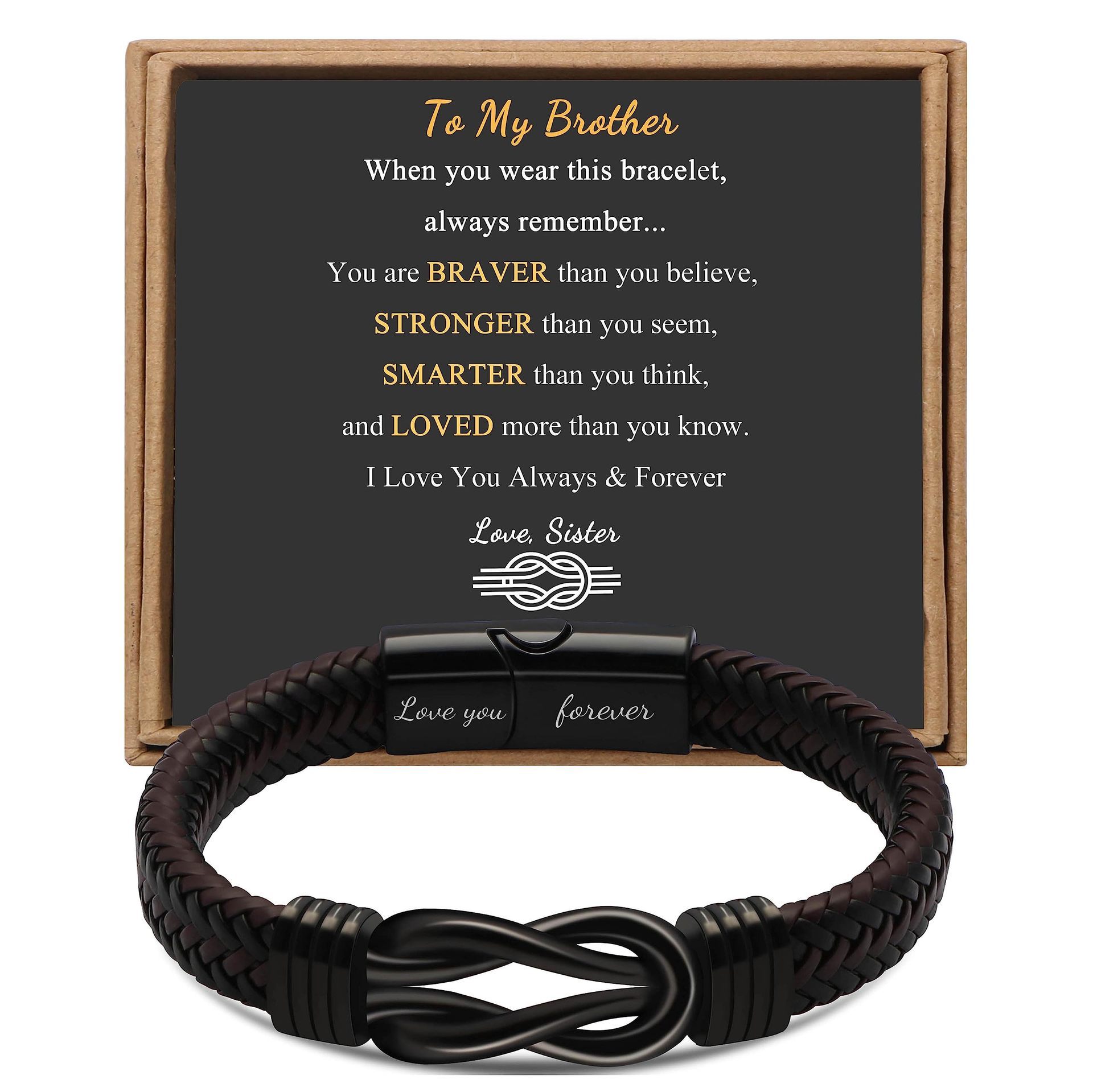 Stainless Steel Leather Bracelet Magnetic Black Stainless Steel Men's Bracelet