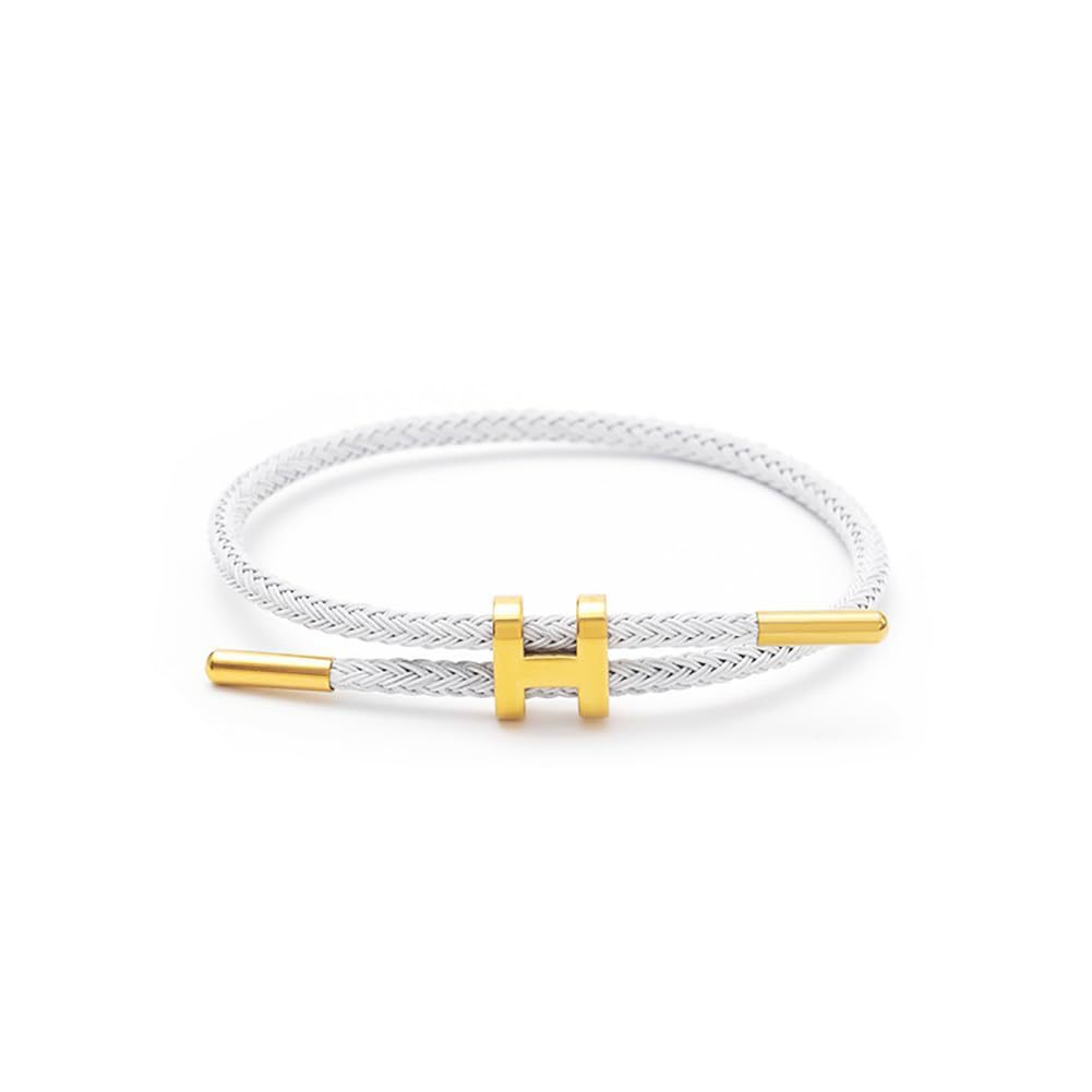 Women's wire rope bracelet adjustable waterproof bracelet stainless steel gold I-shaped buckle bracelet