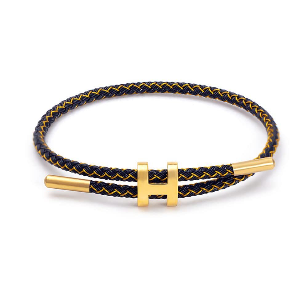 Women's wire rope bracelet adjustable waterproof bracelet stainless steel gold I-shaped buckle bracelet