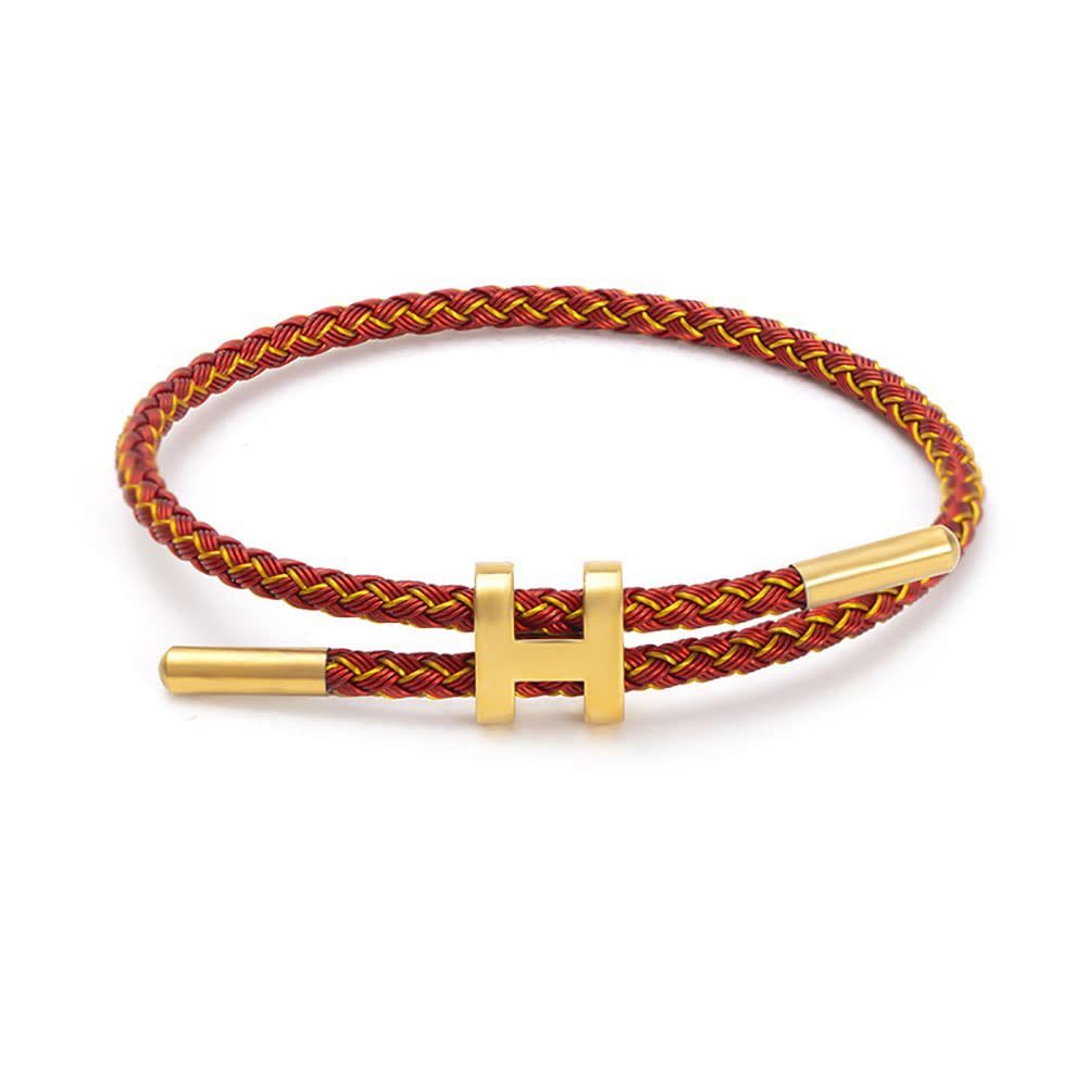 Women's wire rope bracelet adjustable waterproof bracelet stainless steel gold I-shaped buckle bracelet