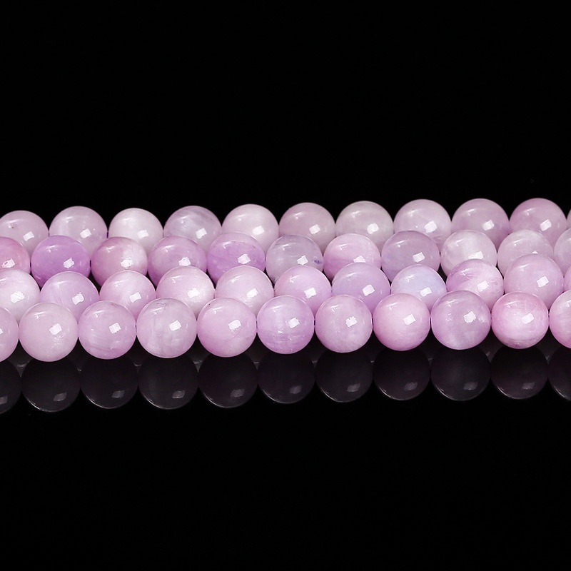 Natural purple spodumene round beads scattered beads diy jewelry accessories