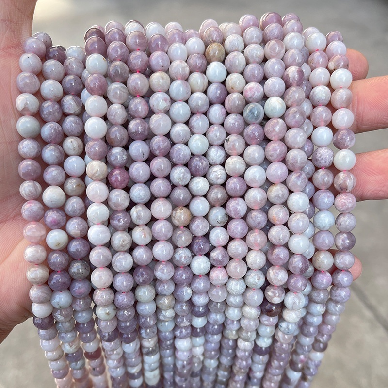 Natural plum blossom tourmaline round beads scattered beads diy jewelry accessories