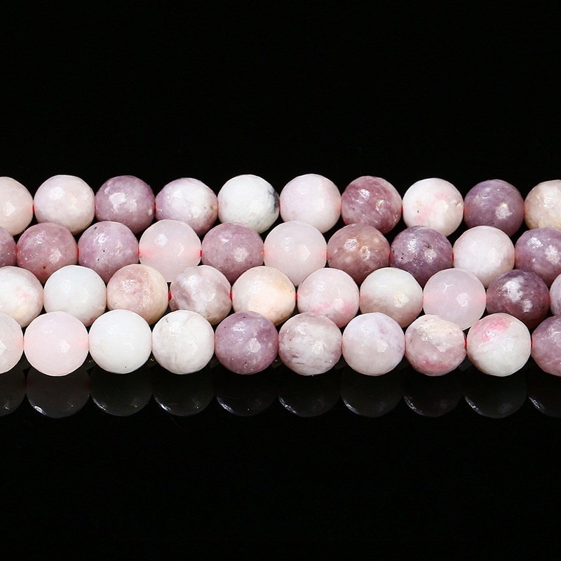 Natural plum blossom tourmaline round beads scattered beads diy jewelry accessories