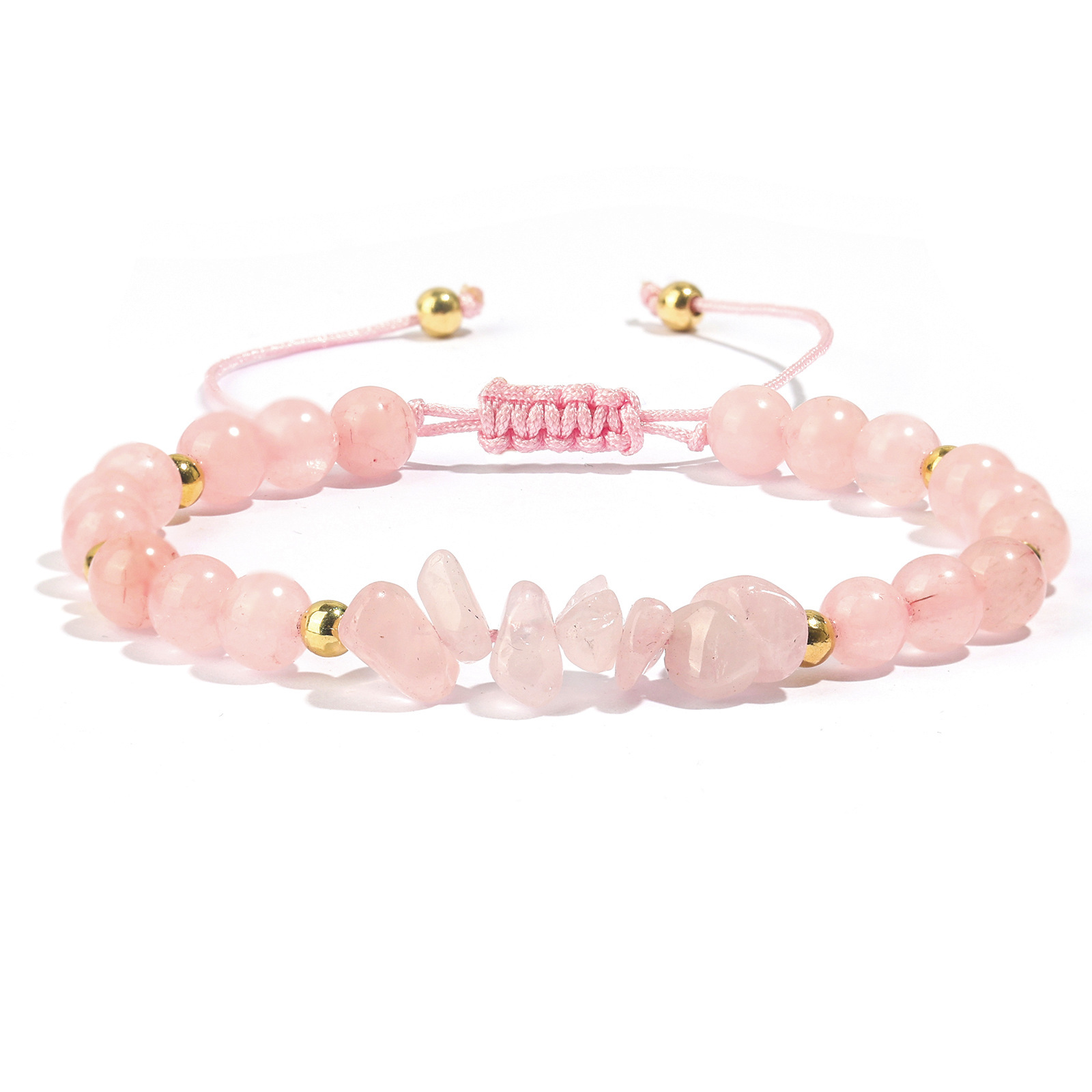 Natural stone bracelet irregular braided adjustable bracelet