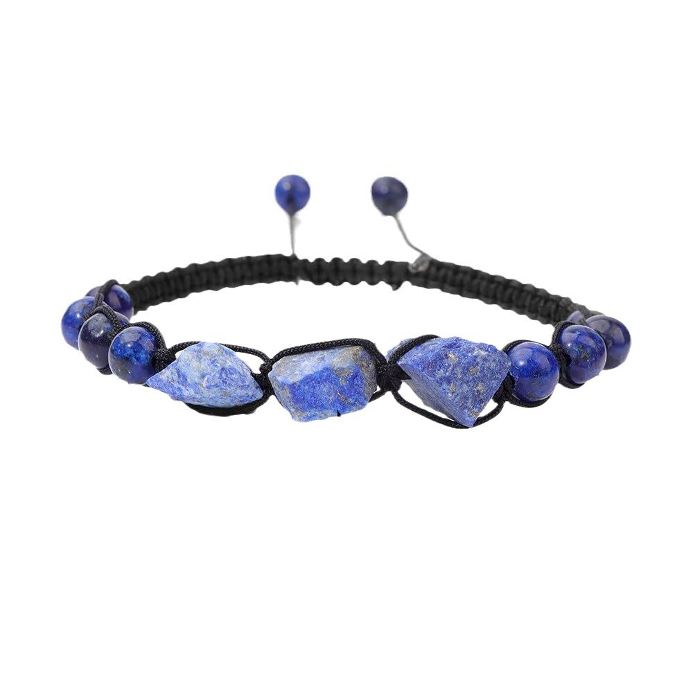 Natural stone bracelet irregular braided adjustable bracelet