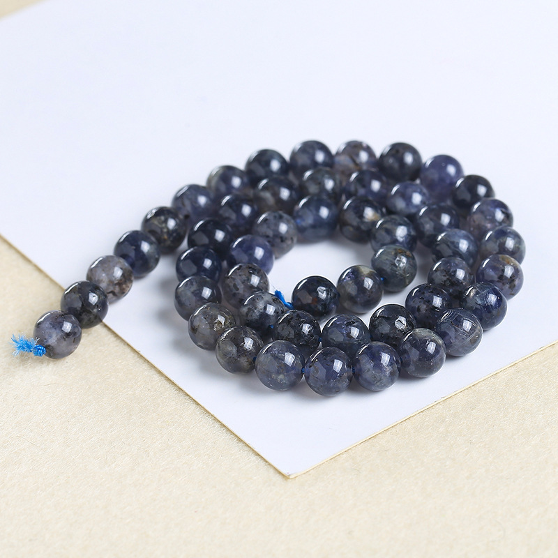 Natural cordierite loose beads DIY jewelry accessories