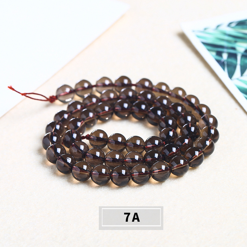 7A Natural smoky quartz loose beads DIY jewelry accessories
