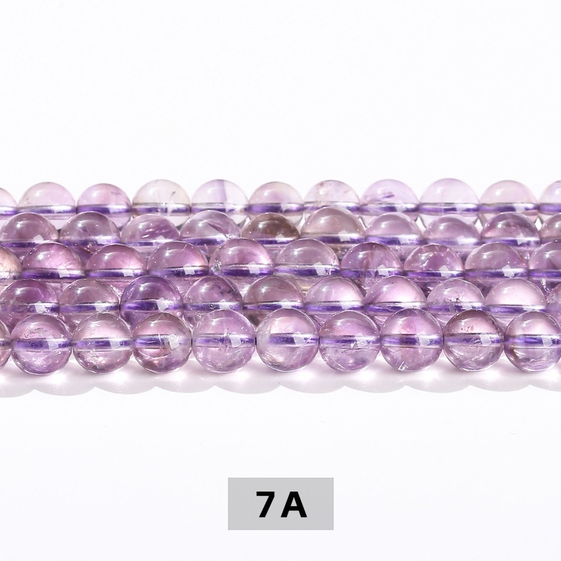Natural amethyst loose beads crystal round beads handmade DIY jewelry accessories