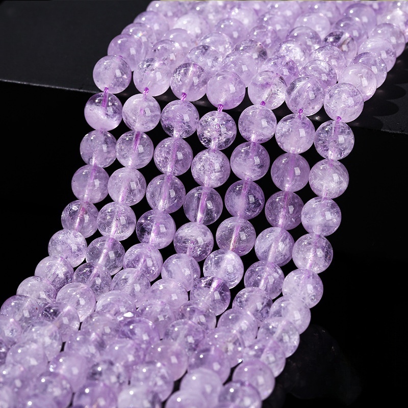 Natural purple jade loose beads DIY jewelry accessories