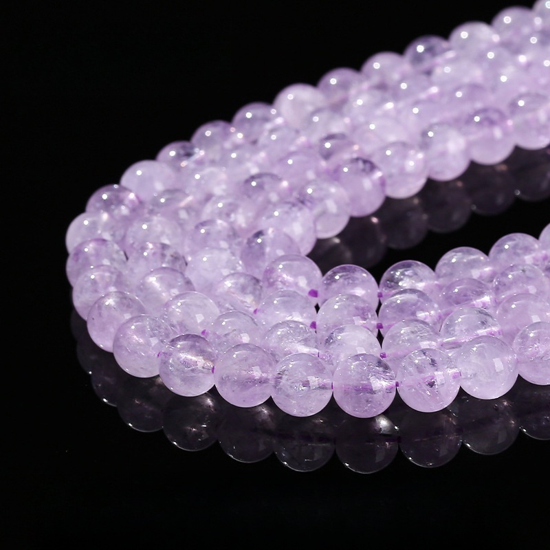 Natural purple jade loose beads DIY jewelry accessories