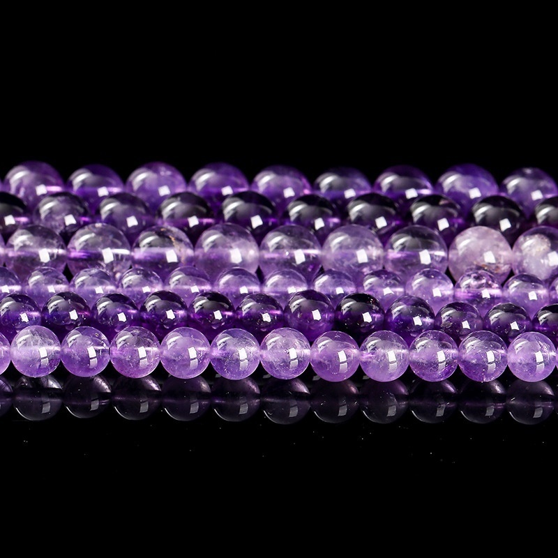 5A natural Uruguayan amethyst round beads loose beads