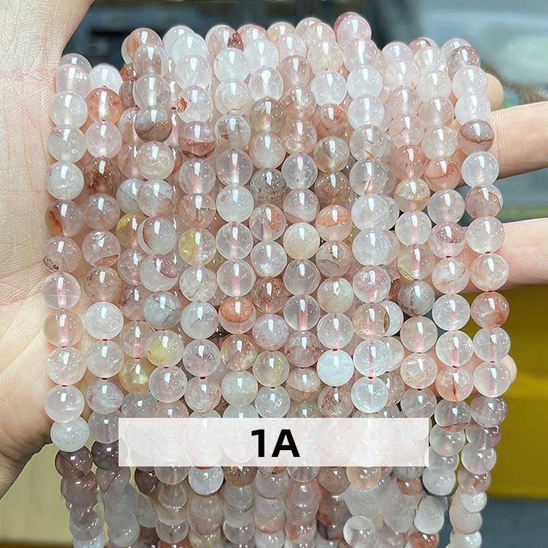 Natural red glue flower crystal loose beads DIY jewelry accessories