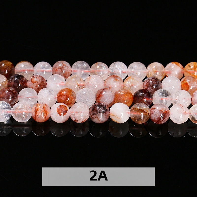 Natural red glue flower crystal loose beads DIY jewelry accessories