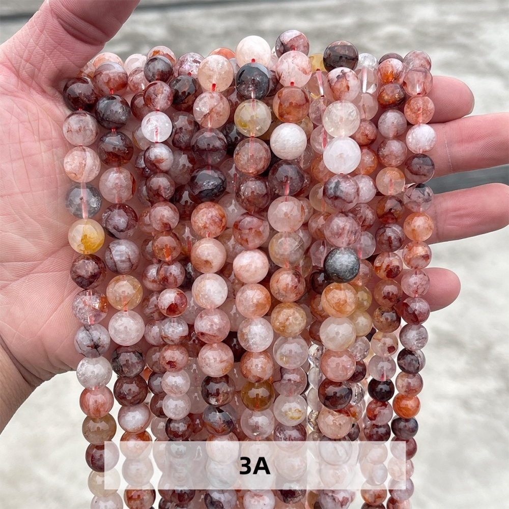 Natural red glue flower crystal loose beads DIY jewelry accessories