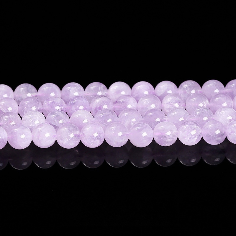 Natural purple jade loose beads DIY jewelry accessories