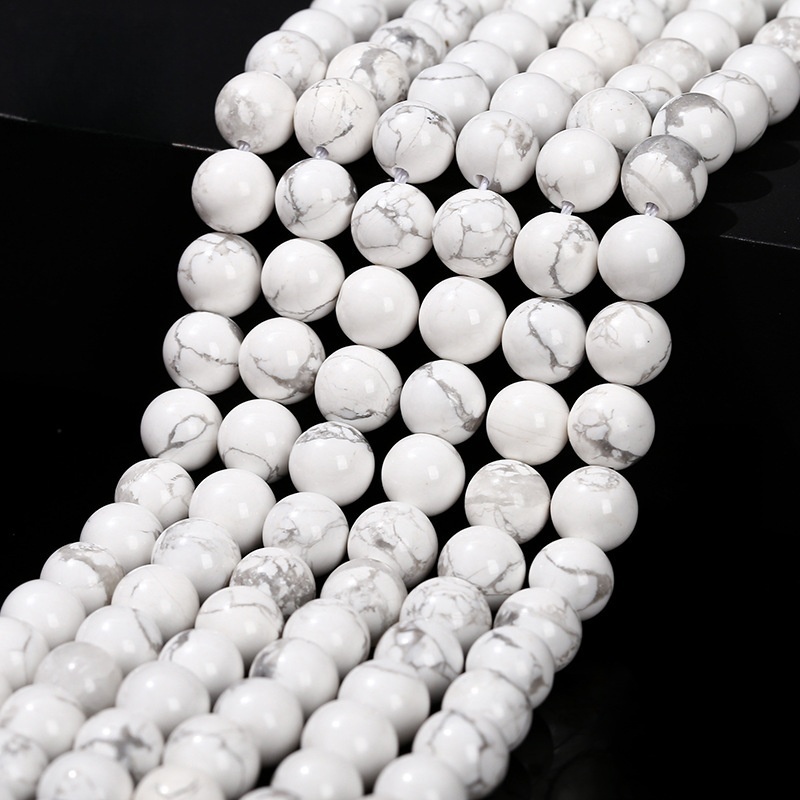 Natural howlite loose beads DIY jewelry accessories