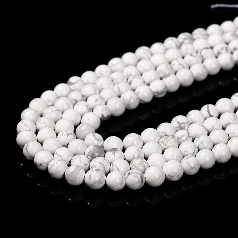 Natural howlite loose beads DIY jewelry accessories