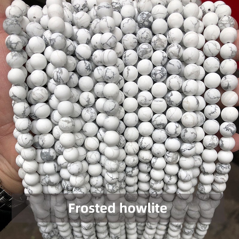 Natural howlite loose beads DIY jewelry accessories