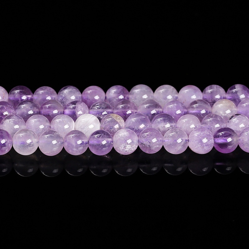 Natural purple jade loose beads DIY jewelry accessories