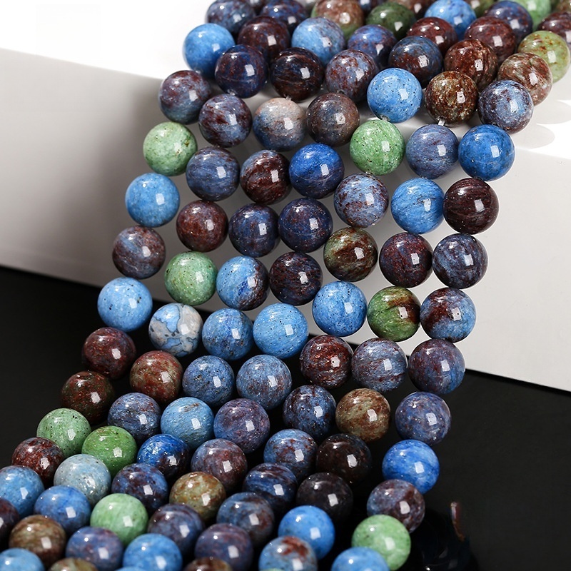 Natural blue colored stone loose beads DIY jewelry accessories