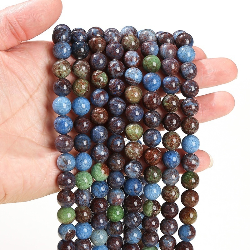 Natural blue colored stone loose beads DIY jewelry accessories