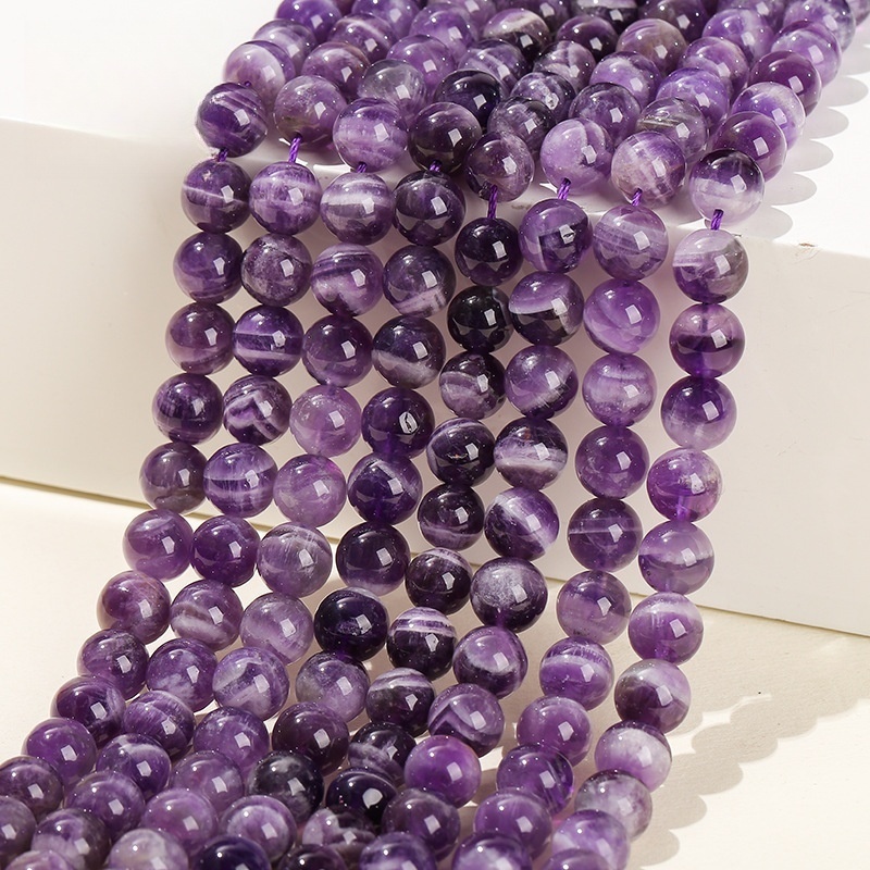 Natural dreamy amethyst round beads diy jewelry accessories