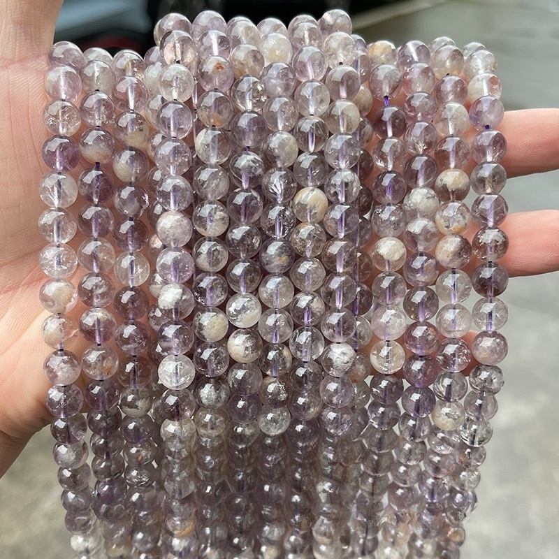 Natural Purple Asai Crystal loose beads burst ghost crystal diy jewelry accessories