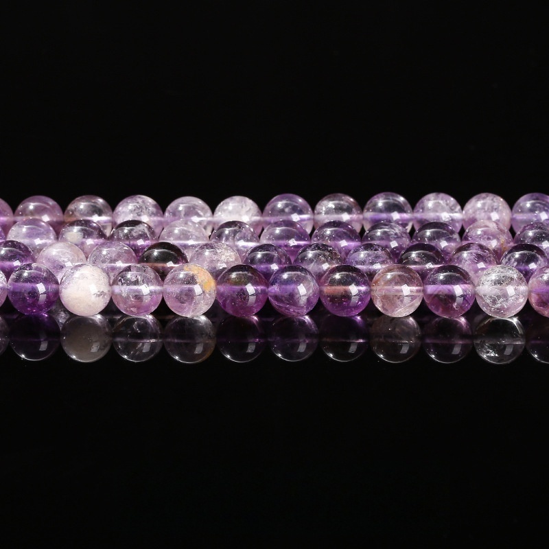 Natural Purple Asai Crystal loose beads burst ghost crystal diy jewelry accessories
