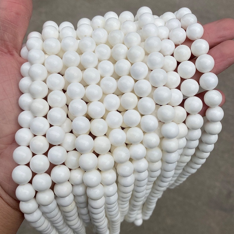 5A natural Hainan white shell beads loose beads diy jewelry accessories