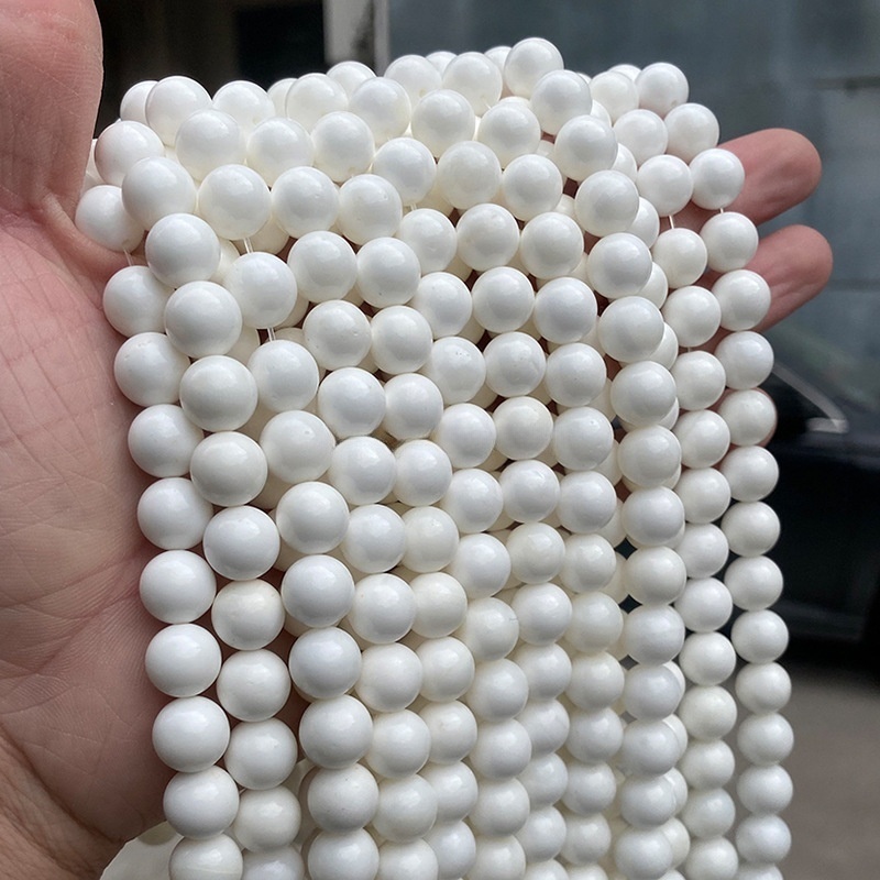 5A natural Hainan white shell beads loose beads diy jewelry accessories