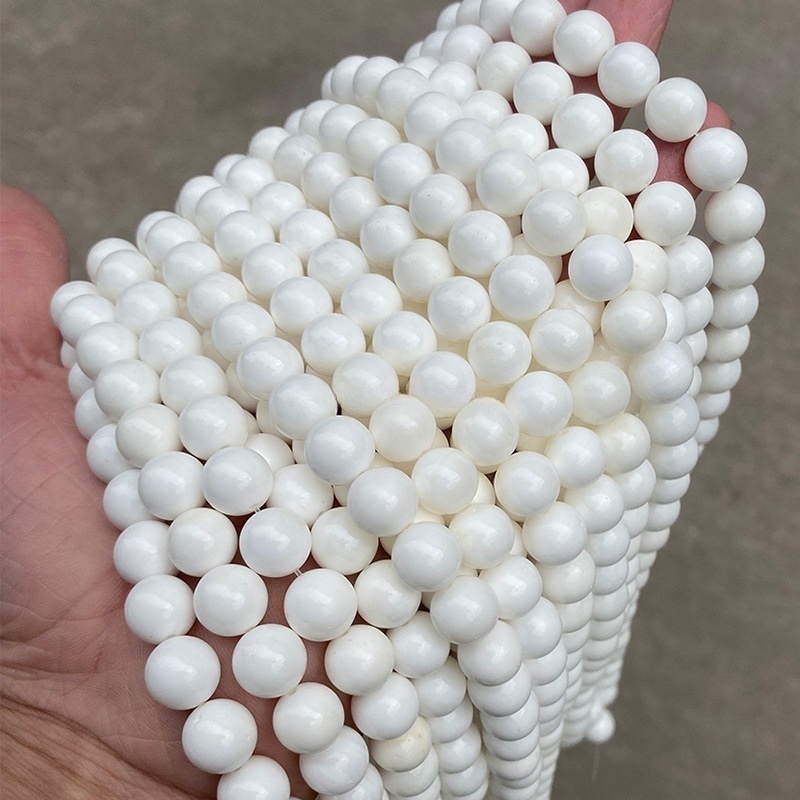 5A natural Hainan white shell beads loose beads diy jewelry accessories