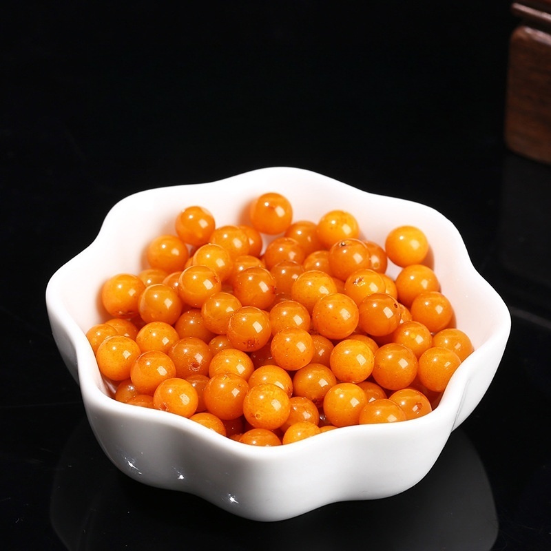Natural old beeswax round beads beeswax loose beads DIY jewelry accessories