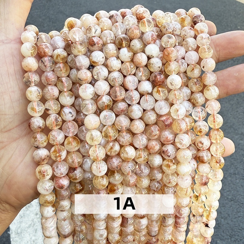 Natural yellow tower crystal beads loose beads diy jewelry accessories