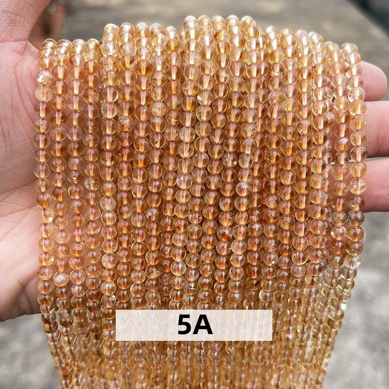 Natural yellow tower crystal beads loose beads diy jewelry accessories