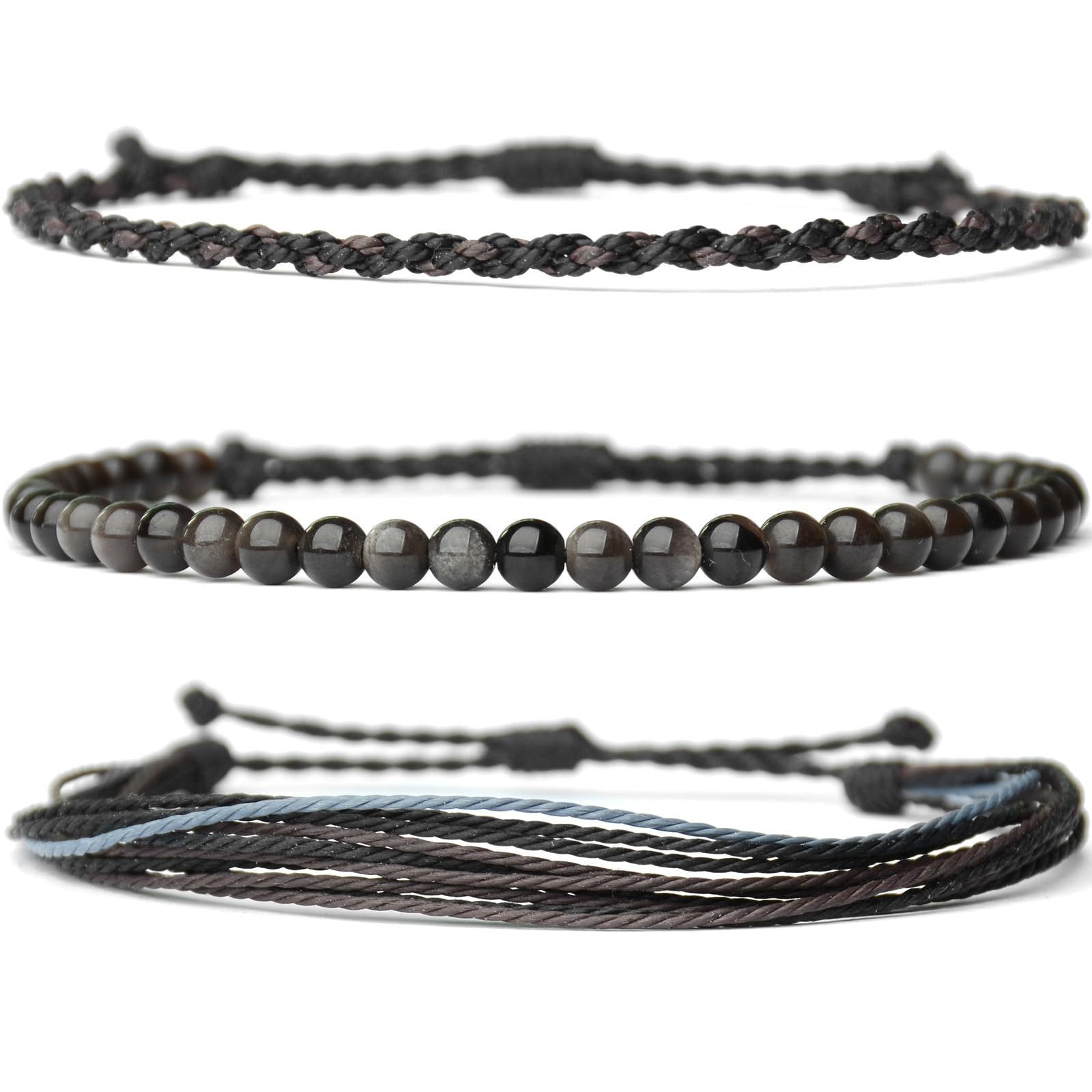 Bohemian Hand-woven Twist Knot Three-piece Set