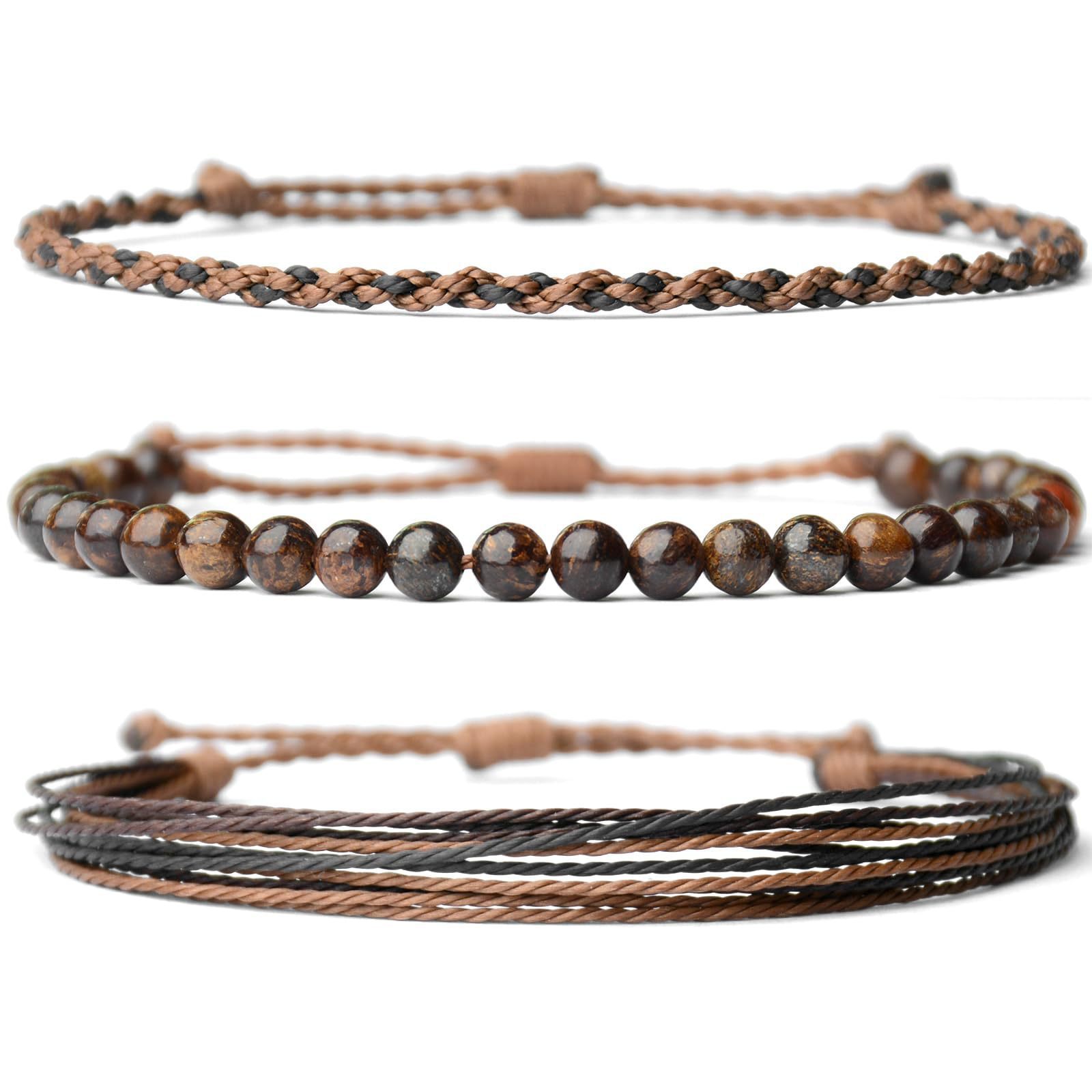 Bohemian Hand-woven Twist Knot Three-piece Set