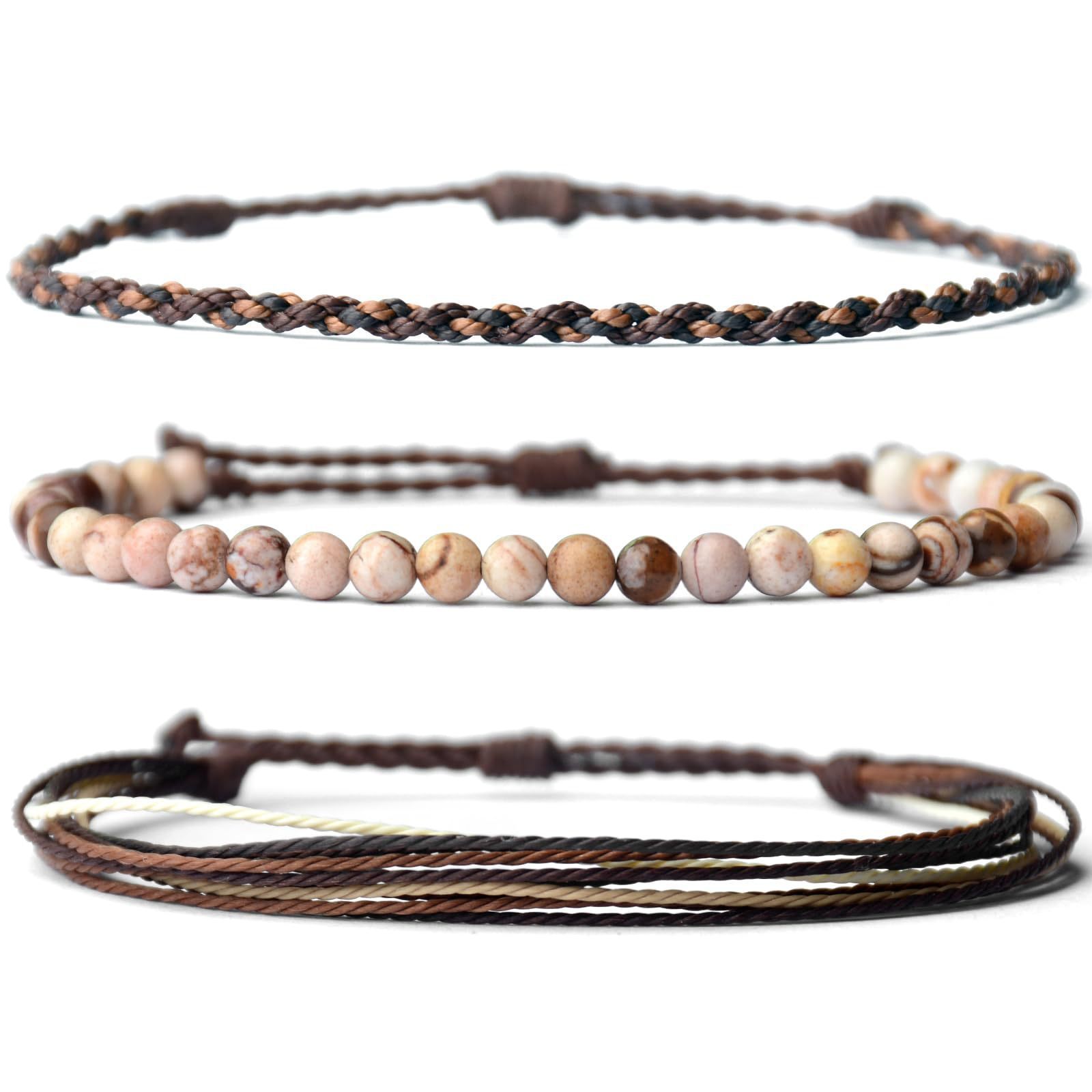 Bohemian Hand-woven Twist Knot Three-piece Set