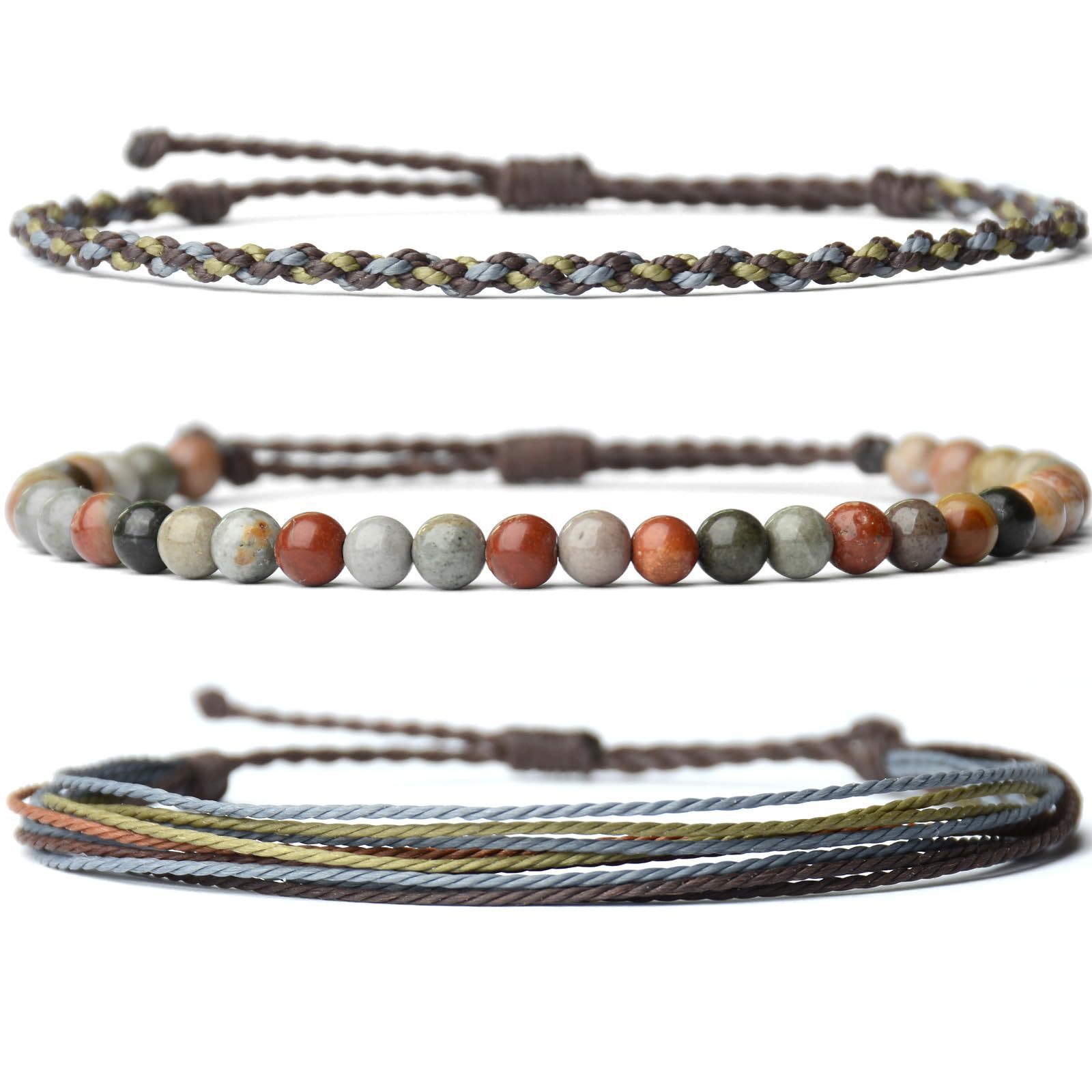 Bohemian Hand-woven Twist Knot Three-piece Set