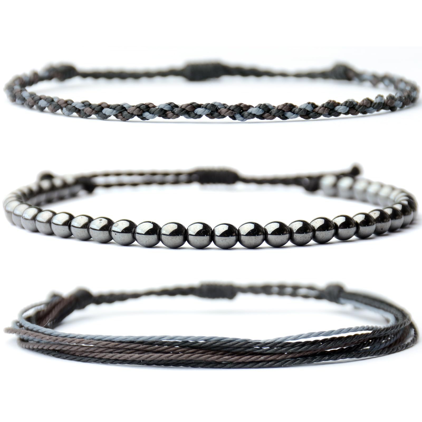 Bohemian Hand-woven Twist Knot Three-piece Set