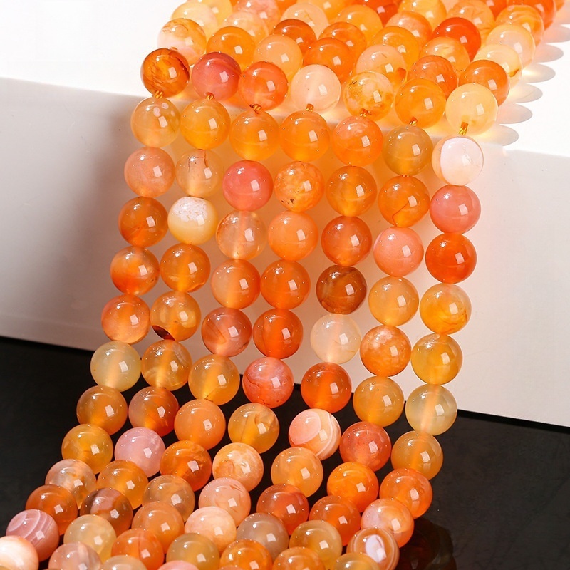 Natural red Persian Gulf agate loose beads suitable for DIY